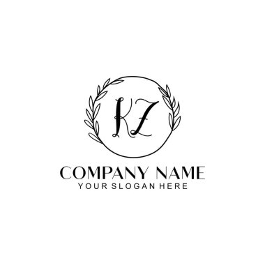 KZ Baş harfleriyle Çiçek Monogram Logosu Ayarları