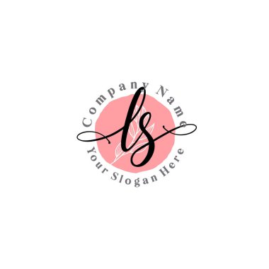 Çiçek ve Min ile Modern El Yazıları LS İlk Logo Şablonları