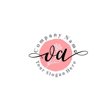 Çiçek ve Min ile Modern El Yazısı OA İlk Logo Şablonları