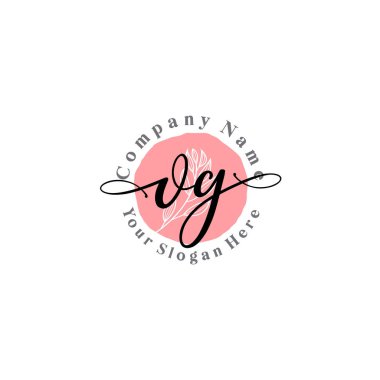 Çiçek ve Min ile Modern El Yazısı OG İlk Logo Şablonları
