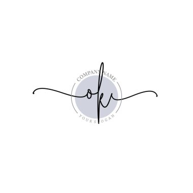 Çağdaş El Yazısı Tamam Çiçek ve Min ile İlk Logo Şablonları