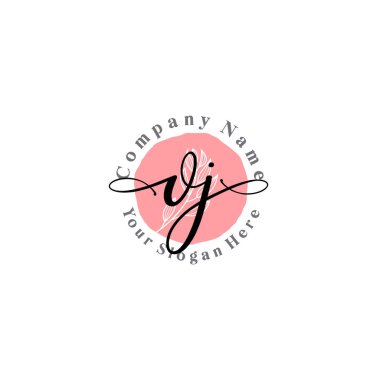 Çiçek ve Min ile Modern El Yazısı OJ İlk Logo Şablonları