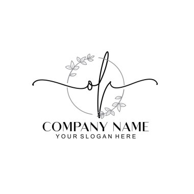 Çiçek ve Min ile Modern El Yazısı OL İlk Logo Şablonları