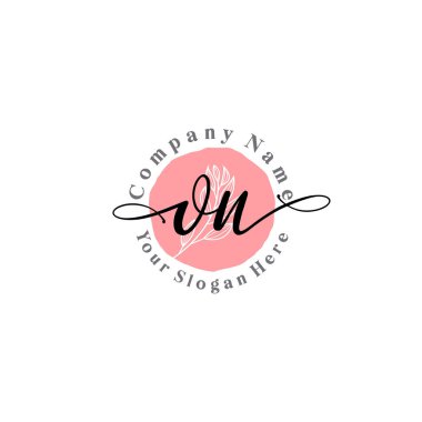 Çiçek ve Min ile Modern El Yazıları İlk Logo Şablonları