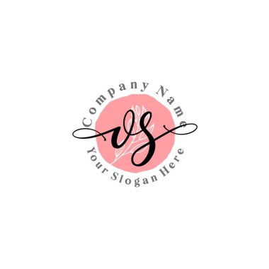 Çiçek ve Min ile Modern El Yazıları OS İlk Logo Şablonları