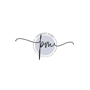 Çiçek ve Min ile Modern El Yazısı Başbakanlığı İlk Logo Şablonları