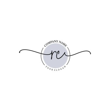 Çiçek ve Min ile Modern El Yazıları RC İlk Logo Şablonları