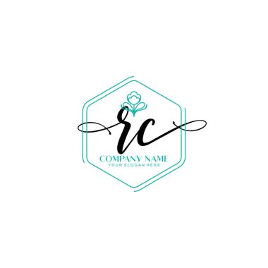 Çiçek ve Min ile Modern El Yazıları RC İlk Logo Şablonları