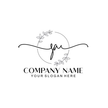 Çağdaş El Yazısı SA Çiçek ve Min ile İlk Logo Şablonları