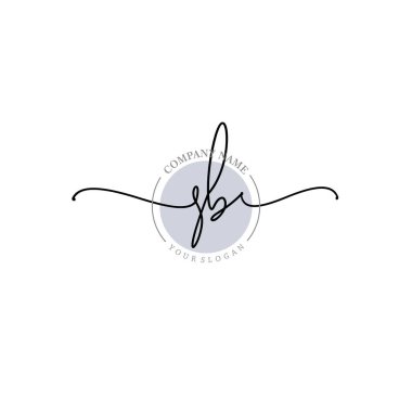 Çiçek ve Min ile Modern El Yazısı SB İlk Logo Şablonları