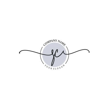 Modern El Yazısı SC Floral ve Min ile İlk Logo Şablonları