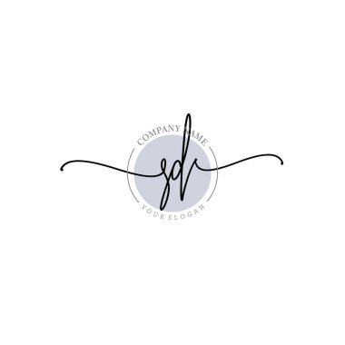 Çağdaş El Yazısı SD Floral ve Min ile İlk Logo Şablonları