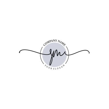 Çiçek ve Min ile Modern El Yazıları SM İlk Logo Şablonları