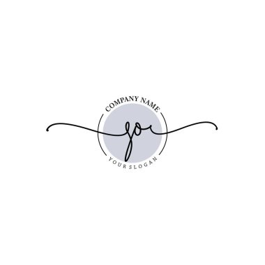 Çiçek ve Min ile Modern El Yazısı SO İlk Logo Şablonları