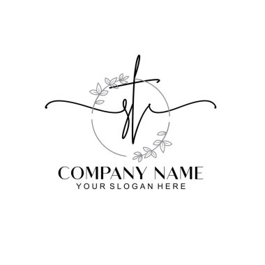 Çağdaş El Yazısı ST Floral ve Min ile İlk Logo Şablonları