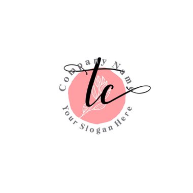 Çiçek ve Min ile Modern El Yazısı TC İlk Logo Şablonları