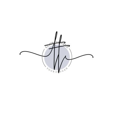 Çiçek ve Min ile Modern El Yazısı TT İlk Logo Şablonları