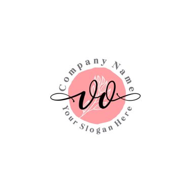 Çiçek ve Min ile Modern El Yazıları VO İlk Logo Şablonları