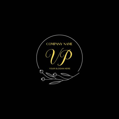 Floral ve Luxury Acc ile el yazısıyla yazılmış ilk logo şablonları