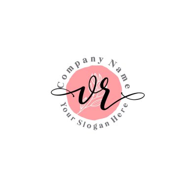 Çiçek ve Min ile Modern El Yazısı VR İlk Logo Şablonları