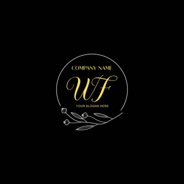 Çiçek ve Lüks Acc ile el yazısı WF İlk Logo Şablonları