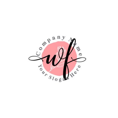 Çiçek ve Min ile Modern El Yazısı WF İlk Logo Şablonları