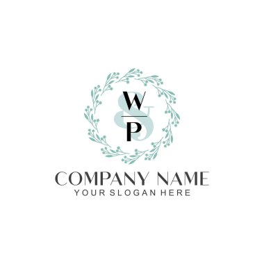 El yazısı WP Baş harfleriyle Çiçek Monogram Logosu Ayarları