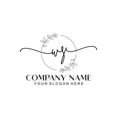 Çiçek ve Min ile Modern El Yazıları WS İlk Logo Şablonları