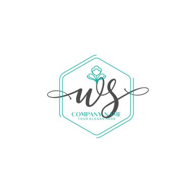 Çiçek ve Min ile Modern El Yazıları WS İlk Logo Şablonları