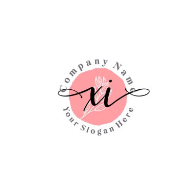 Çiçek ve Min ile Modern El Yazısı XI İlk Logo Şablonları