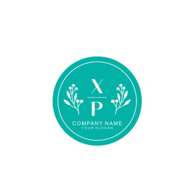 El yazısı XP Baş harfleriyle Çiçek Monogram Logosu Ayarları