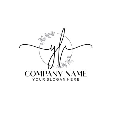 Çiçek ve Min ile Modern El Yazısı YL İlk Logo Şablonları