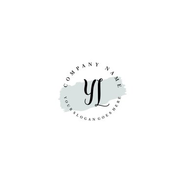 El Yazısı YL Baş harfleriyle Çiçek Monogram Logosu Ayarları