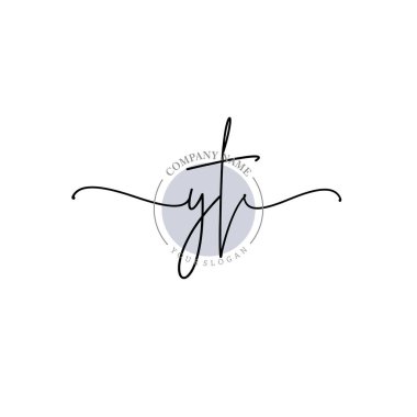 Çiçek ve Min ile Modern El Yazısı YT İlk Logo Şablonları