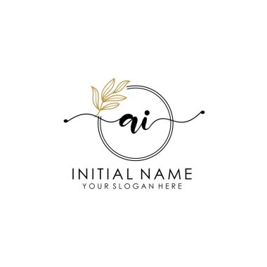 Botanik ve Minimalist Tasarımlı El Yazısıyla Yapay Zeka İlk Logosu