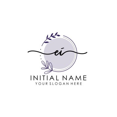 Botanik ve Minimalist Tasarımlı El Yazısı El Yazısı El Logosu