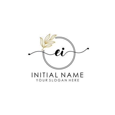 Botanik ve Minimalist Tasarımlı El Yazısı El Yazısı El Logosu