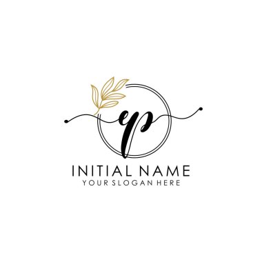 Botanik ve Minimalist Tasarımlı El Yazısıyla EP İlk Logosu