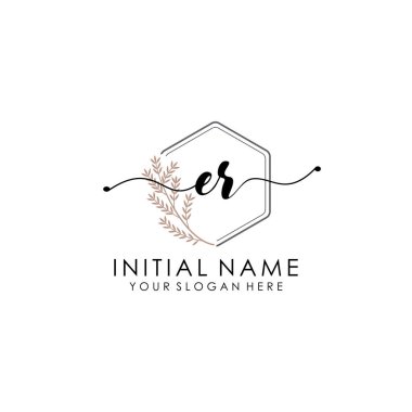 Botanik ve Minimalist Tasarımlı El Yazısıyla Acil Servis Logosu