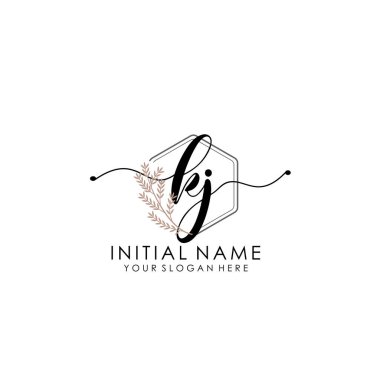 Botanik ve Minimalist Tasarımlı KJ İlk Logosu