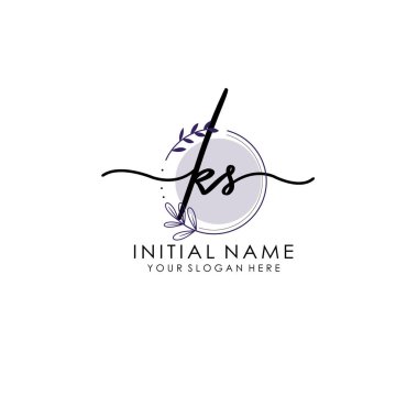 Botanik ve Minimalist Tasarımlı K.S. İlk Logosu