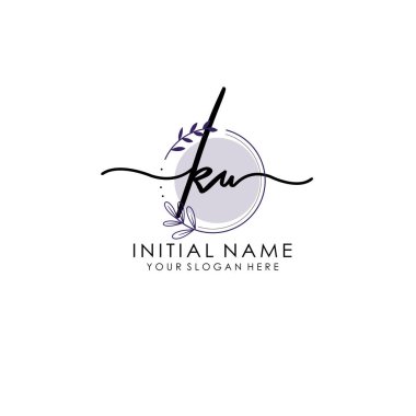 Botanik ve Minimalist Tasarımlı El Yazısıyla KU İlk Logosu