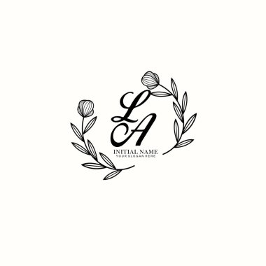 Çiçekli LA Markalaşma ve Kişisel Kullanım İçin İlk Logo Koleksiyonu