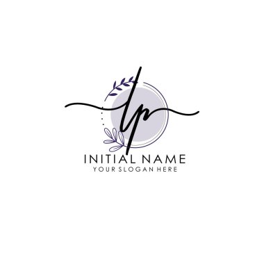 Botanik ve Minimalist Tasarımlı El Yazısıyla LP İlk Logosu