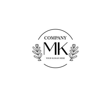 Markalaşma ve Kişisel Kullanım İçin Çiçek MK İlk Logo Koleksiyonu