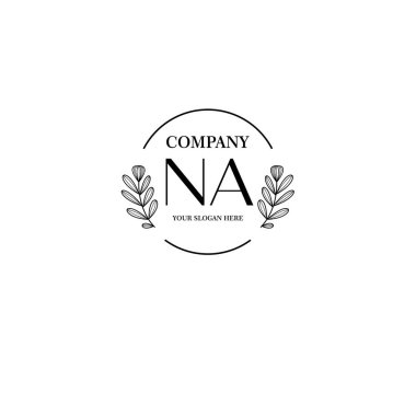 Markalaşma ve Kişisel Kullanım İçin Çiçekli NA İlk Logo Koleksiyonu