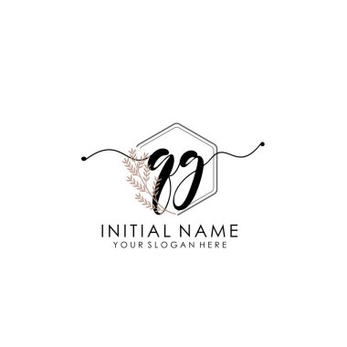 El yazısı QG Botanik ve Minimalist Tasarımlı İlk Logo