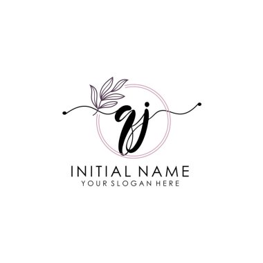 El yazısıyla QJ Botanik ve Minimalist Tasarımlı İlk Logo
