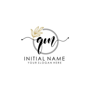 El yazısıyla QM Botanik ve Minimalist Tasarımlı İlk Logo