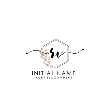 Botanik ve Minimalist Tasarımlı El Yazısıyla Karavan İlk Logosu